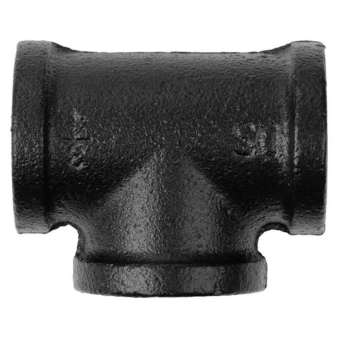 Walteco Rusticline T-Y-Stück Tube - Stahl, Schwarz - Vorderansicht