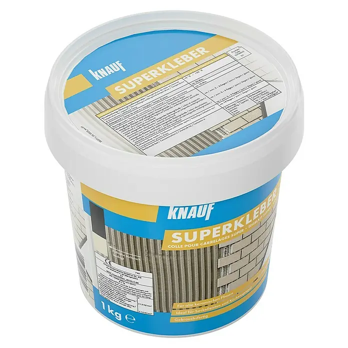 Knauf Fliesenkleber Superkleber - 1 kg - Diagonale Ansicht
