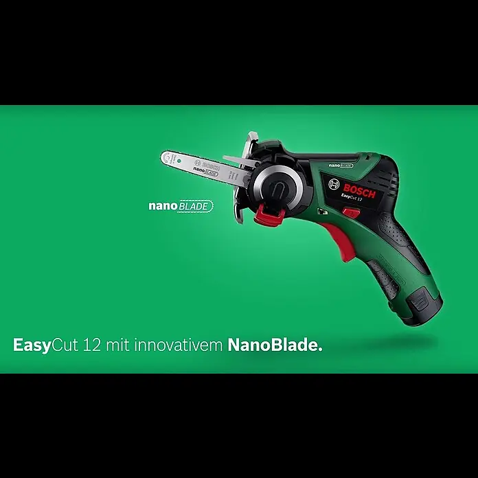 Bosch NanoBlade-Säge EasyCut 12 - 12 V, Li-Ionen, 2 Ah, Leerlaufdrehzahl: 4.100 U/min - Bosch NanoBlade-Säge EasyCut 12