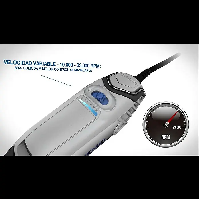 Dremel Juego de herramientas multifunción 3000-5 - Número de revoluciones de marcha en vacío: 10.000 r.p.m. - 33.000 r.p.m., 130 W - dremel 3000
