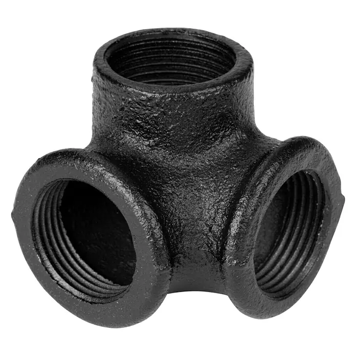 Walteco Rusticline Y-Stück Tube - Stahl, Schwarz - Vorderansicht