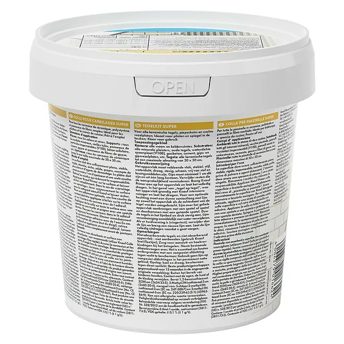 Knauf Fliesenkleber Superkleber - 1 kg - Rückansicht