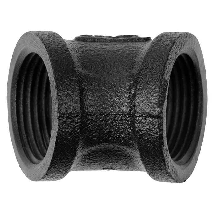 Walteco Rusticline Schraubwinkel Tube - Stahl, Schwarz, Winkel: 45 ° - Vorderansicht