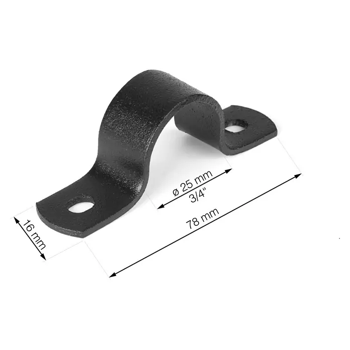 Walteco Rusticline Muffe - Schwarz, Stahl, 4 Stk. - Skizze