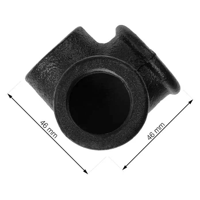 Walteco Rusticline Y-Stück Tube - Stahl, Schwarz - Skizze
