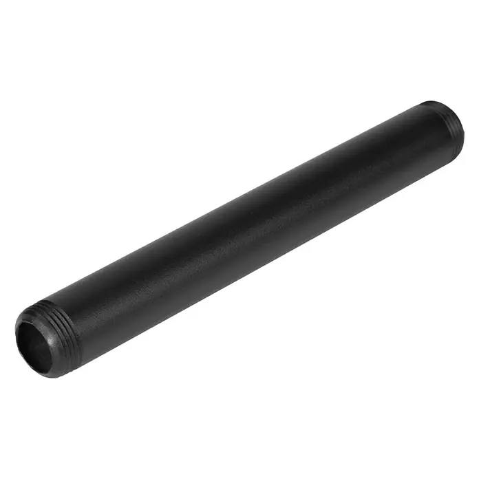 Walteco Rusticline Rohr Tube - Länge: 200 mm, Stahl, Schwarz - Diagonale Ansicht