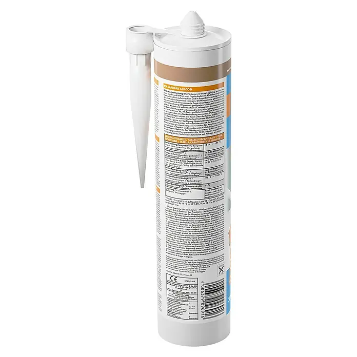 Knauf Sanitär-Silikon - Hellbraun, 300 ml - Rückansicht