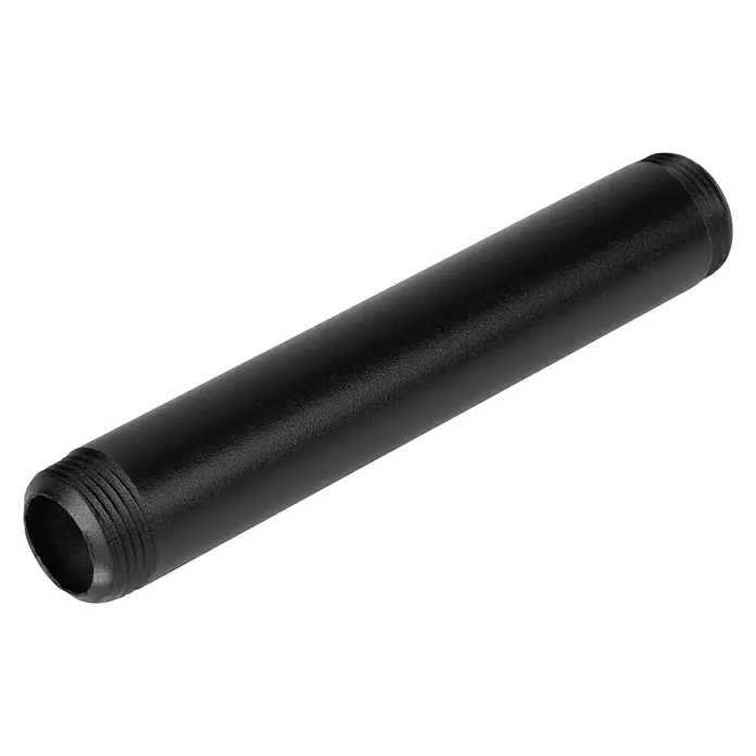 Walteco Rusticline Rohr Tube - Länge: 150 mm, Stahl, Schwarz - Diagonale Ansicht