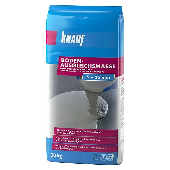 Knauf Bodenausgleichsmasse - 20 kg, Schichtdicke: 5 - 25 mm - Vorderansicht