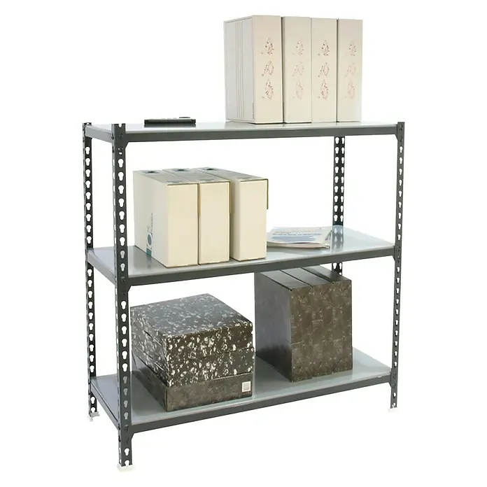 Simonrack Simonclick Metallregal Mega - L x B x H: 40 x 120 x 90 cm, Traglast: 180 kg/Boden, Anzahl Böden: 3 Stk., Stecken, Anthrazit/Silber - Anwendungsbeispiel