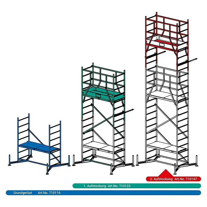 Krause ClimTec Element za povećanje radne visine - Radna visina: 5 m, Dimenzija stajaćeg dijela: 1,5 x 0,6 m, Opteretivost stajaćeg dijela: 200 kg - Skica
