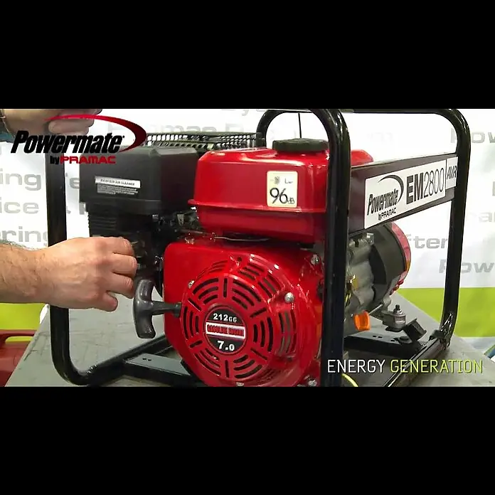 Pramac Powermate Generador EM2800 - 2.500 W, Volumen del depósito: 3,6 l - Powermate by Pramac EM2800 Características y Puesta en Marcha