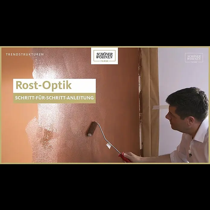 SCHÖNER WOHNEN-Farbe Trendstruktur Effektlasur Rost-Optik - Rost, 1 l - SCHÖNER WOHNEN Trendstruktur Rost-Optik │ Rustikales Design