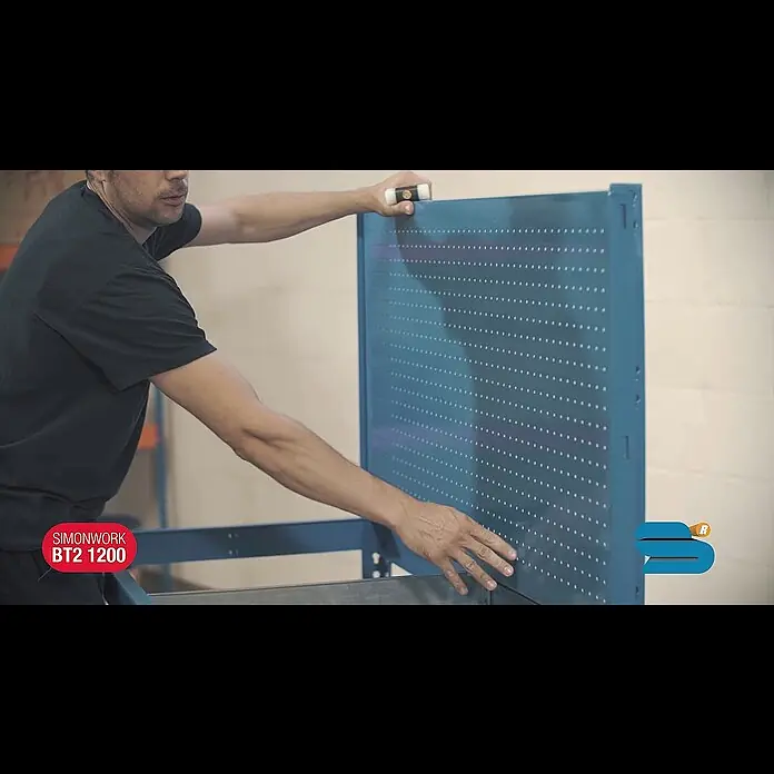 Simonrack Simonwork Banco de trabajo BT2 - L x An x Al: 61 x 121 x 144,5 cm, Número de cajones: 0 ud., Azul - BT2