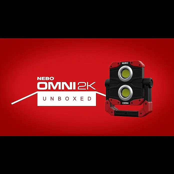 Nebo Tools Luz de trabajo Omini 2K - L x An x Al: 3,7 x 16 x 12,5 cm - NEBO Unboxed OMNI 2K 2,000 Lumen Rechargeable Omni Directional Work Light