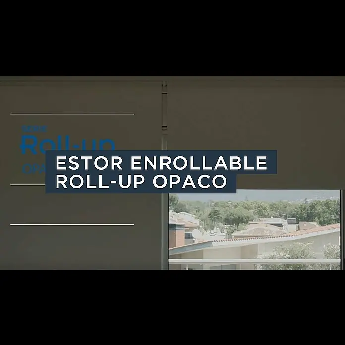 Estor enrollable Roll-up - An x Al: 160 x 180 cm, Gris perla - Estor enrollable Roll-Up Opaco