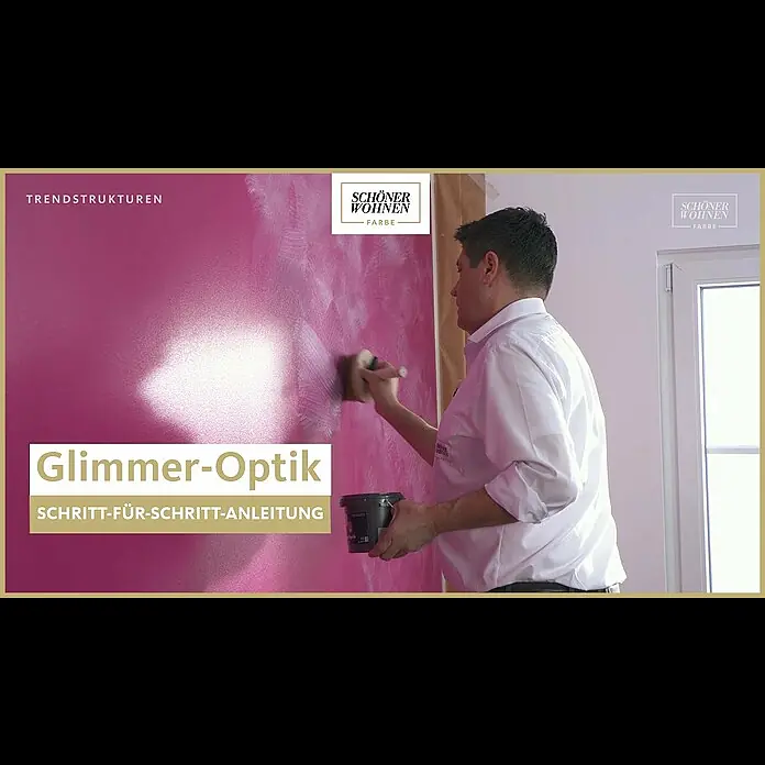 SCHÖNER WOHNEN-Farbe Trendstruktur Effektlasur Trendstruktur - Glimmer-Optik, Silber, Transparent, 1 l, Transparent - SCHÖNER WOHNEN Trendstruktur Glimmer-Optik │ Funkelnde Highlights