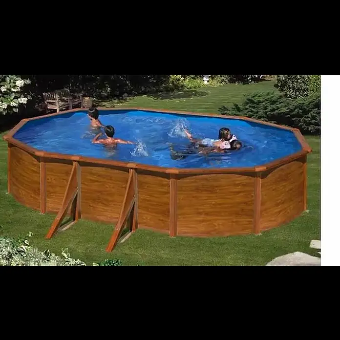 Gre Piscina ovalada desmontable Sicilia - L x An x Al: 500 x 300 x 120 cm, 14.550 l, Marrón claro - Sicilia2
