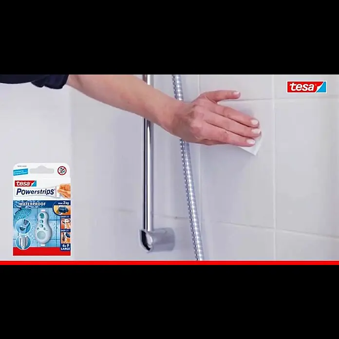 Tesa Powerstrips Waterproof Selbstklebestrip - 6 Stk. - Tesa Powerstrips Strips Large
