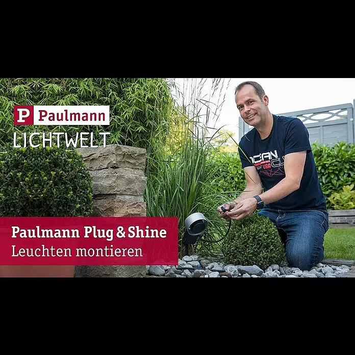 Paulmann Plug & Shine LED-Trafo - Max. Leistung: 75 W, 24 V, Silber - Gartenbeleuchtung einfach verlegen und anschließen