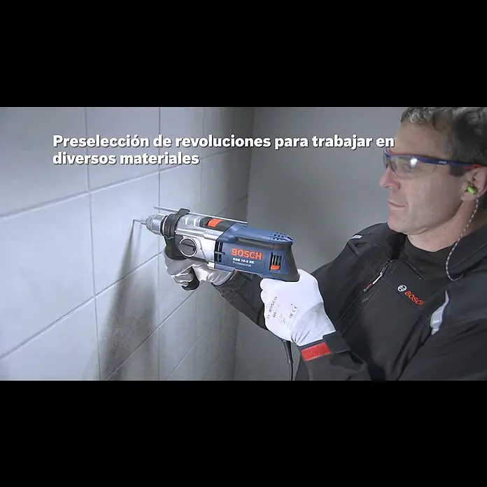 Bosch Professional Taladro percutor GSB 16 RE - 750 W, Número de revoluciones de marcha en vacío: 0 r.p.m. - 2.800 r.p.m. - GSB