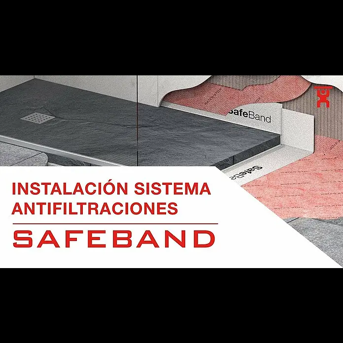 Cinta selladora para ducha SafeBand - Largo: 3,5 m - Modo de uso
