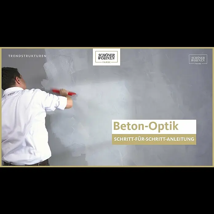 SCHÖNER WOHNEN-Farbe Trendstruktur Effektspachtel - Betonoptik, 1 kg, Schiefergrau - SCHÖNER WOHNEN Trendstruktur Beton-Optik │Urbaner Stil