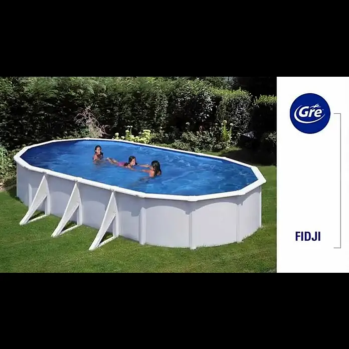 Gre Piscina ovalada desmontable Fidji - L x An x Al: 500 x 300 x 120 cm, 14.550 l, Blanco - Fidji