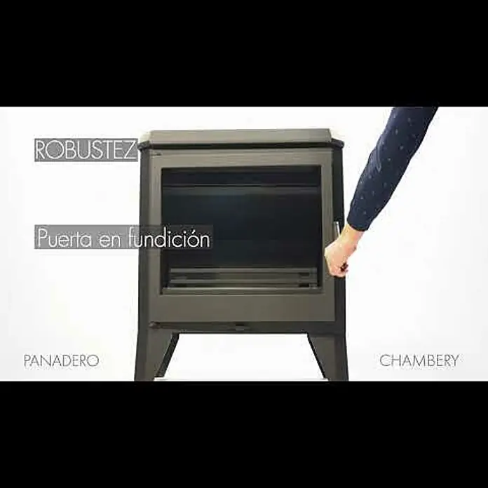 Panadero Estufa de leña Chambery - 7,1 kW, Volumen de calefacción: 280 m³, Antracita - CHAMBERY EcoDesign