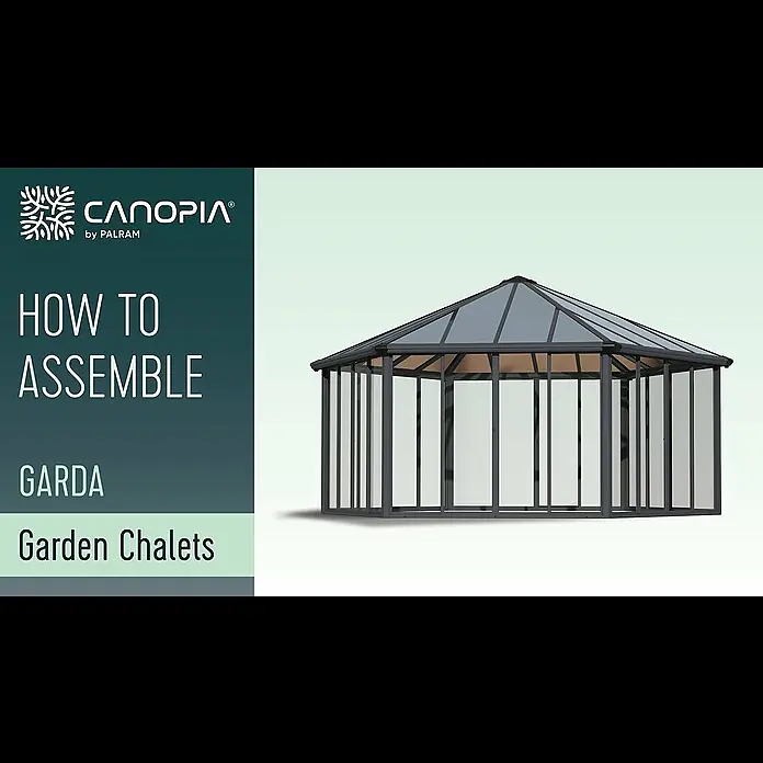 Palram – Canopia Gartenpavillon Garda - 5,95 x 5,17 m, Dachstärke: 16 mm - How To Assemble Enclosed Hardtop Gazebo Palram Garda™