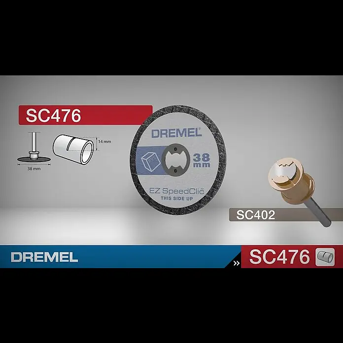 Dremel EZ SpeedClic Trennscheibe SC 476 - 38 mm, 5 Stk. - Dremel® - EZ SpeedClic: Plastic Cutting Wheel - SC476