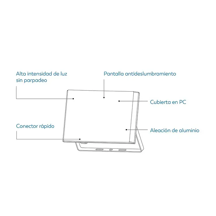 Garza Proyector LED Design - 50 W, L x An x Al: 14 x 21 x 12 cm, Blanco frío - Dibujo técnico