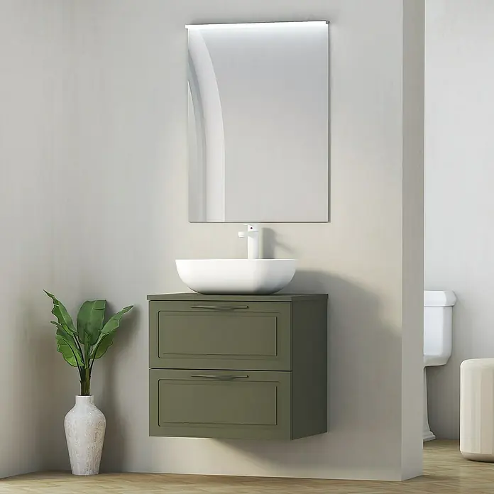 Mueble de lavabo Toja - L x An x Al: 44,9 x 60 x 54,5 cm, Musgo - Foto ambiente