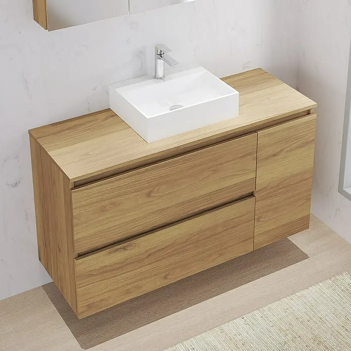 Mueble de lavabo Farbe - L x An x Al: 44,6 x 120 x 64 cm, Nebraska, Mate - Foto ambiente