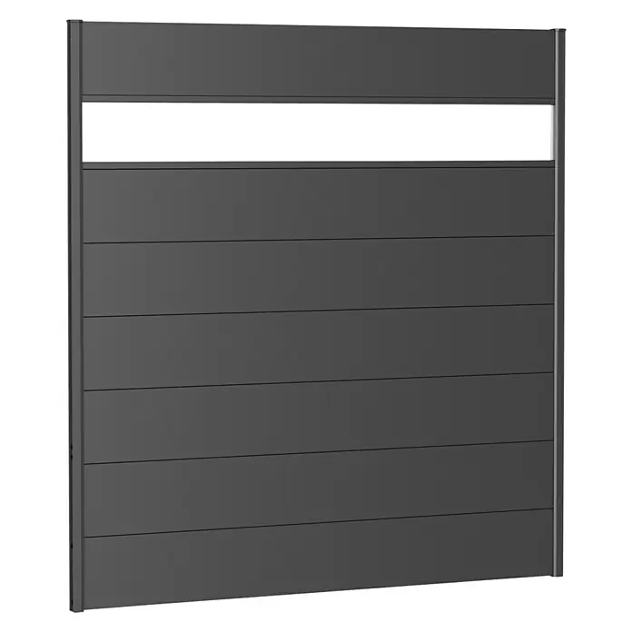 Biohort Sichtschutzelement - B x H: 180 x 180 cm, Dunkelgrau Metallic - Diagonale Ansicht
