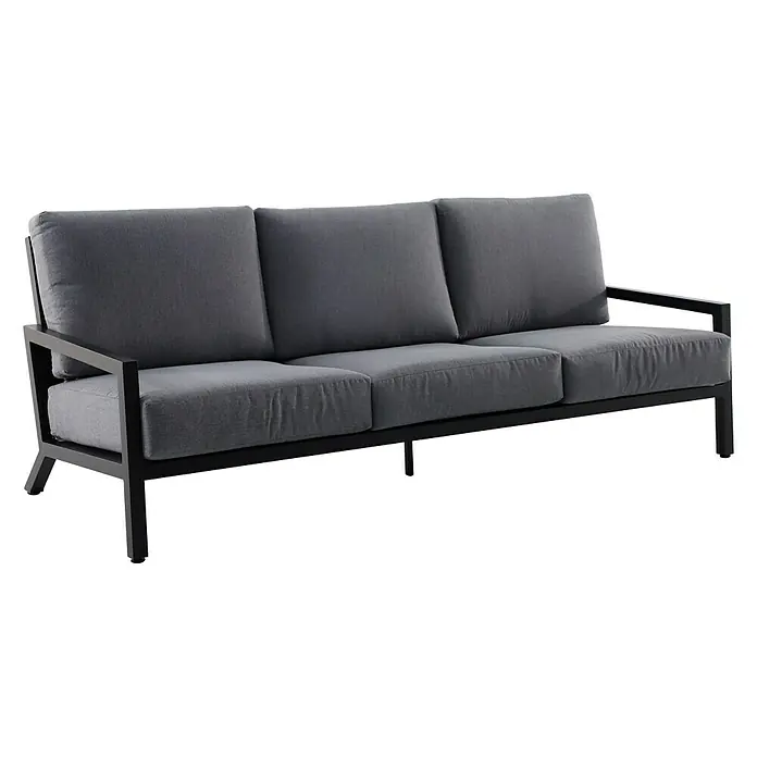 Set lounge namještaja Coco - 4-dij., Crna boja - Dijagonalni pogled