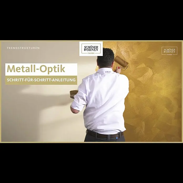 SCHÖNER WOHNEN-Farbe Trendstruktur Effektfarbe - Metalloptik, Roségold, 375 ml, Glänzend - SCHÖNER WOHNEN Trendstruktur Metall-Optik │Glamouröses Wohnen