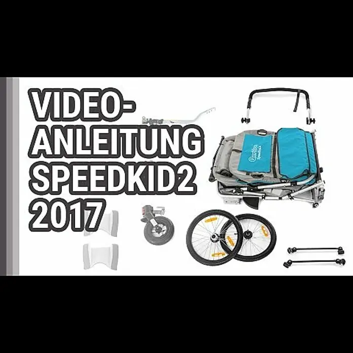 Qeridoo Kinderfahrradanhänger Speedkid 2 2018 - Zweisitzer, Max. zulässiges Gesamtgewicht: 60 kg, Blau - Aufbauanleitung Speedkid 2