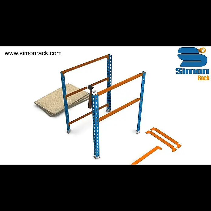 Simonrack Maderclick Metallregal Maderclick Super Plus - L x B x H: 50 x 110 x 200 cm, Traglast: 150 kg/Boden, Anzahl Böden: 5 Stk., Stecken, Silber - Montaje Estantería Maderclick (Metal-Madera) 3 Alturas.mov