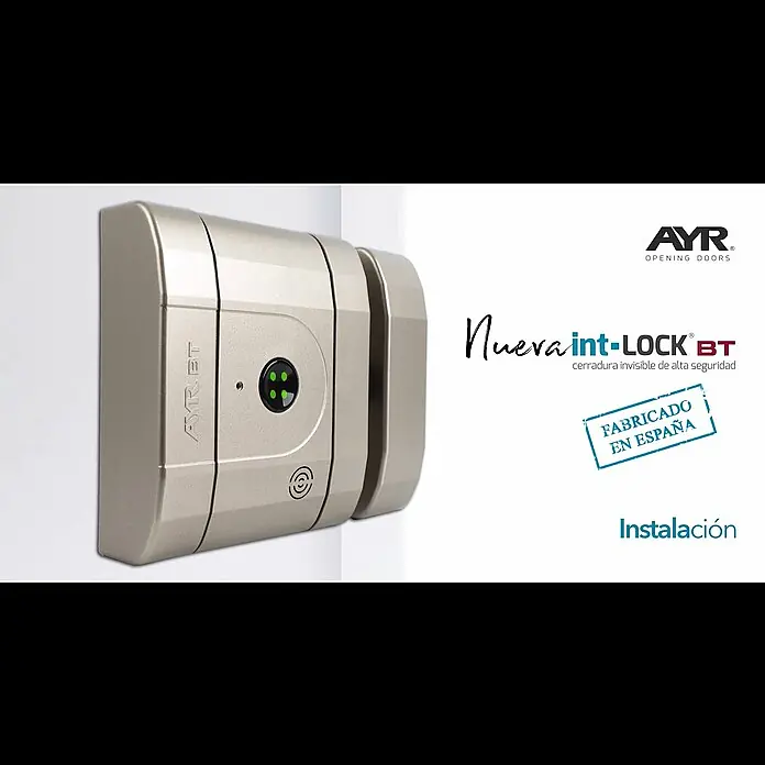 AYR Cerradura electrónica int-LOCK BT - L x An x Al: 145 x 121 x 36 mm, Bluetooth, Latón - Instalación