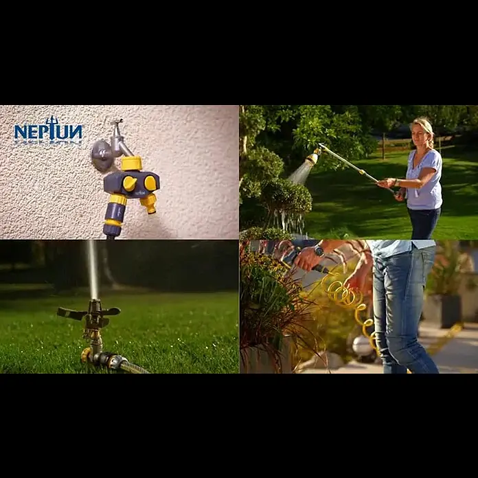 Neptun Profi Spritzdüse - Anzahl Sprühformen: 2, Wasserdurchfluss einstellbar - Neptun Gartenbewässerungssystem