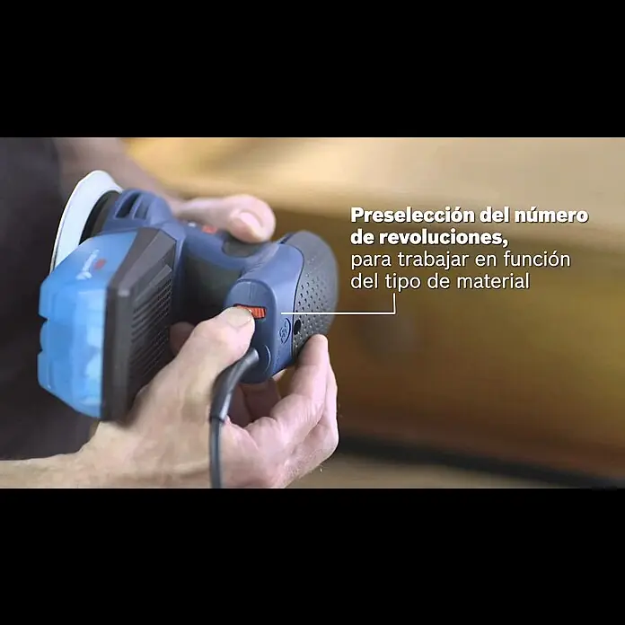 Bosch Professional Lijadora excéntrica GEX 125-1 AE - 250 W, Diámetro disco de lija: 125 mm, Número de revoluciones de marcha en vacío: 7.500 r.p.m. - 12.000 r.p.m. - Lijadora excéntrica GEX 125-1 AE