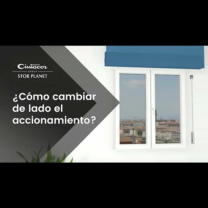 Estor plegable City - An x Al: 175 x 180 cm, Burdeos - ¿Cómo cambiar de lado el accionamiento de un estor textil? - Stor Planet