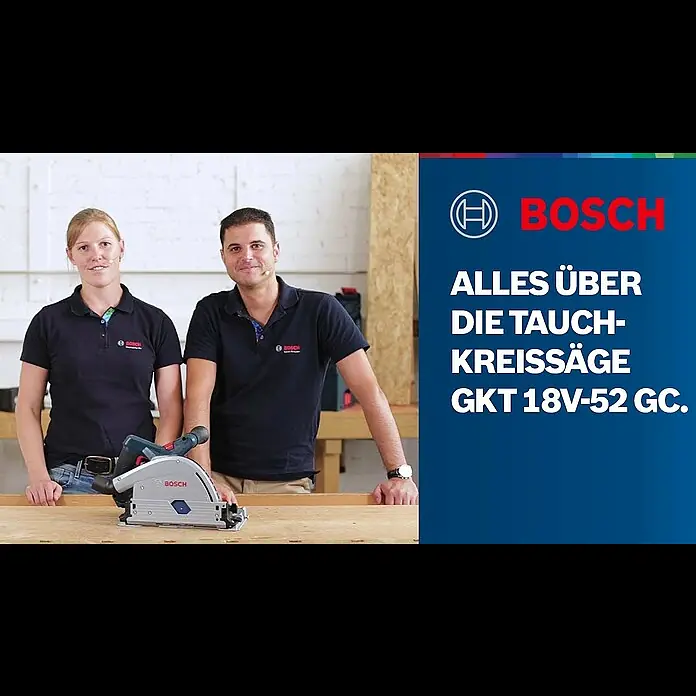 Bosch Professional Biturbo Akku-Tauchsäge GKT 18V-52 GC - 18 V, Ohne Akku, Durchmesser Sägeblatt: 140 mm, Leerlaufdrehzahl: 2.800 U/min - 5.500 U/min - Alles über die Bosch Professional GKT 18V-52 GC BITURBO Brushless Tauchkreissäge