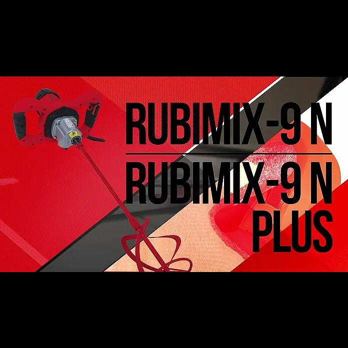 Rubi Mezclador de pintura y mortero RUBIMIX-9 N - 1.200 W, Diámetro paleta de mezcla: 120 mm - Nuevo RUBIMIX 9 N