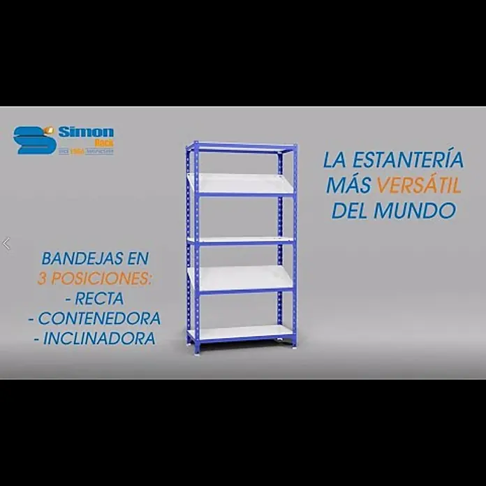 Simonrack Simonclick Travesaño para estanterías para cargas pesadas - Largo: 90 cm, Azul - Simonrack
