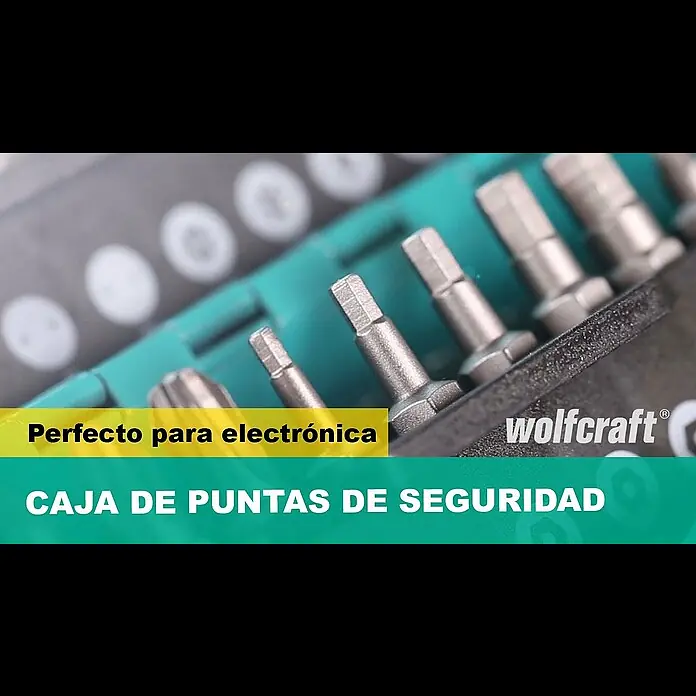 Wolfcraft Set de puntas - 31 pzs. - Caja de puntas de seguridad | 31 piezas | wolfcraft