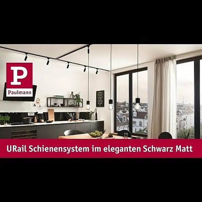 Paulmann URail Flex-Verbinder - Schwarz, Länge: 227 mm - Back in black: das LED-Schienensystem URail in modernem Schwarz
