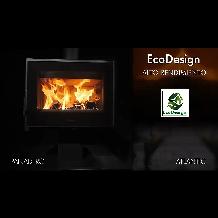 Panadero Estufa de leña Atlantic 3V - 6,7 kW, Volumen de calefacción: 240 m³, Antracita - ATLANTIC 3V EcoDesign