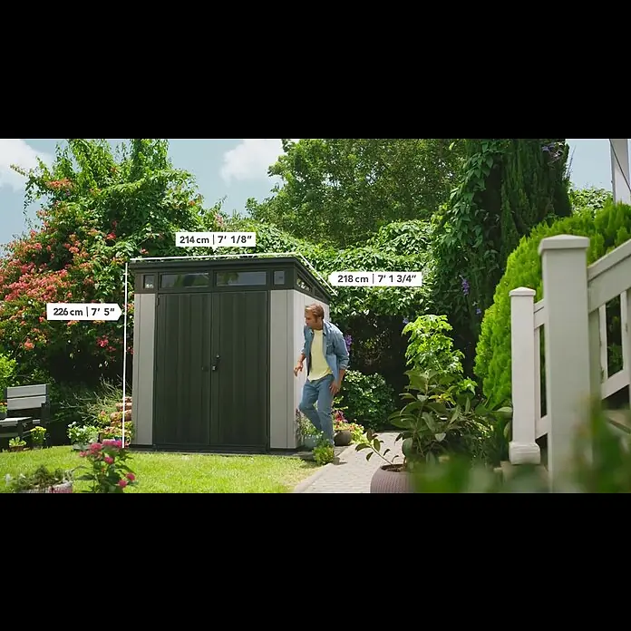 Keter Caseta para jardín Artisan 77 - Plástico, Gris/Negro - Artistan 77
